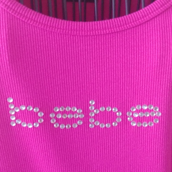 Top "BEBE" size M, hot pink color, - Picture 2 of 7